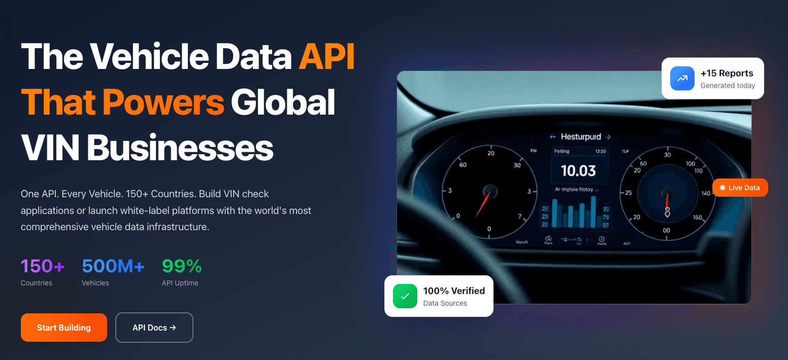 GlobalVin - Vehicle Data Engine
