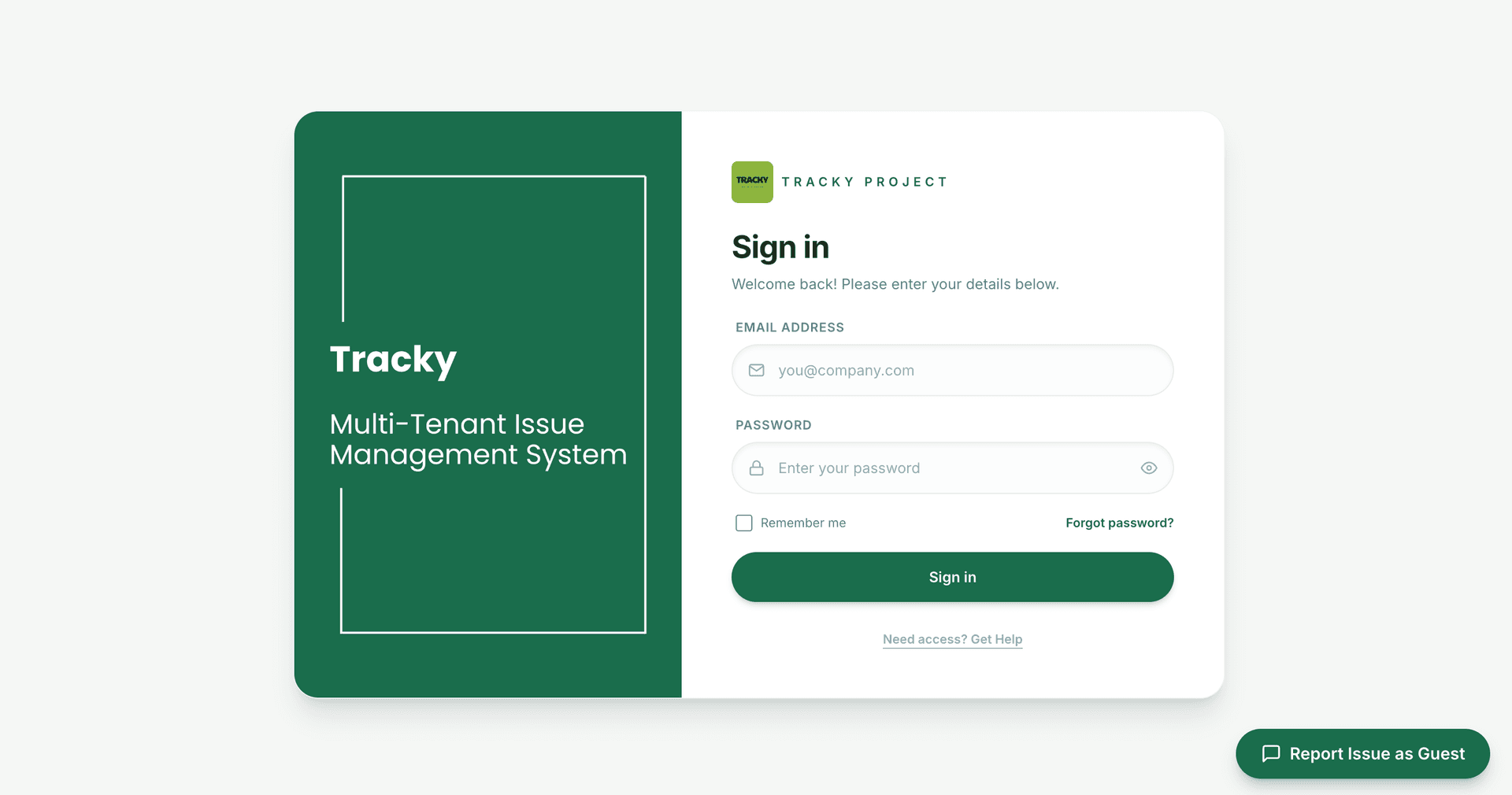 Tracky — Multi-Tenant Issue Management System