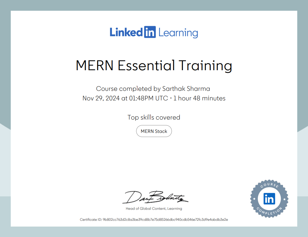 MERN Essential Training