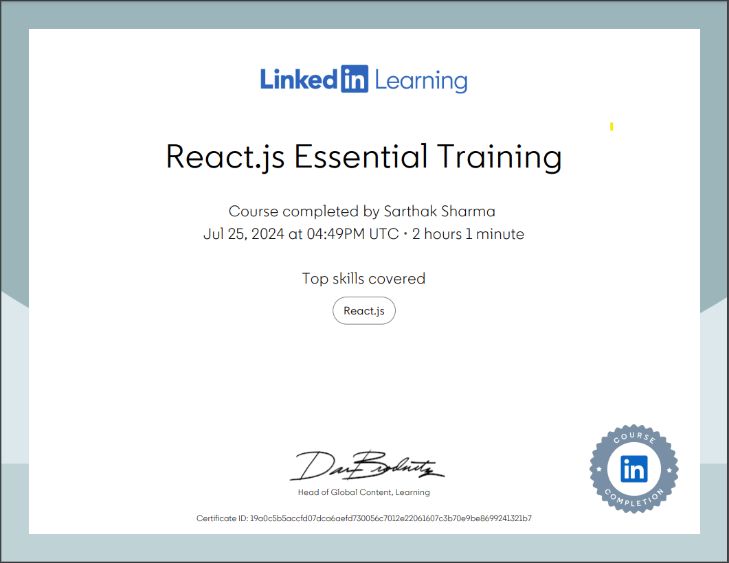 React.js Essential Training