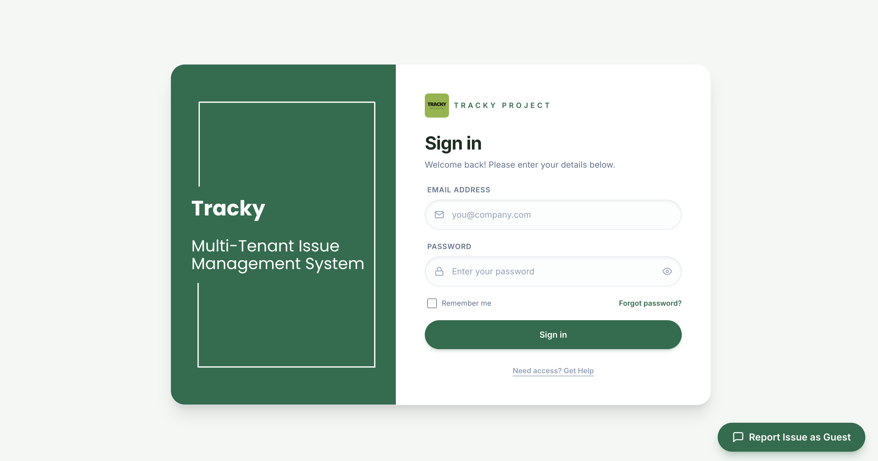Tracky — Multi-Tenant Issue Management System
